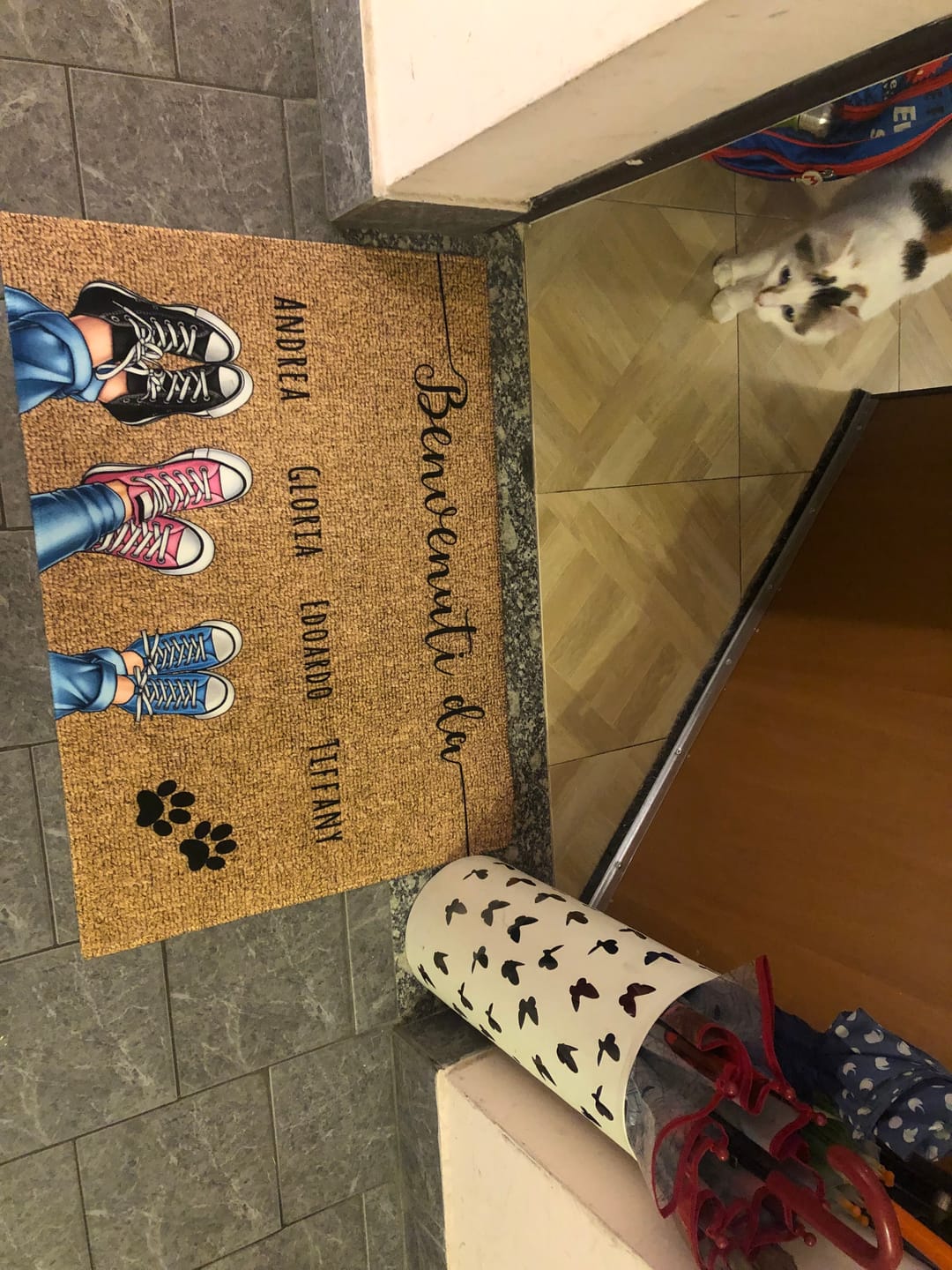 Customer photo review of Scarpe e zampe - Zerbino personalizzato