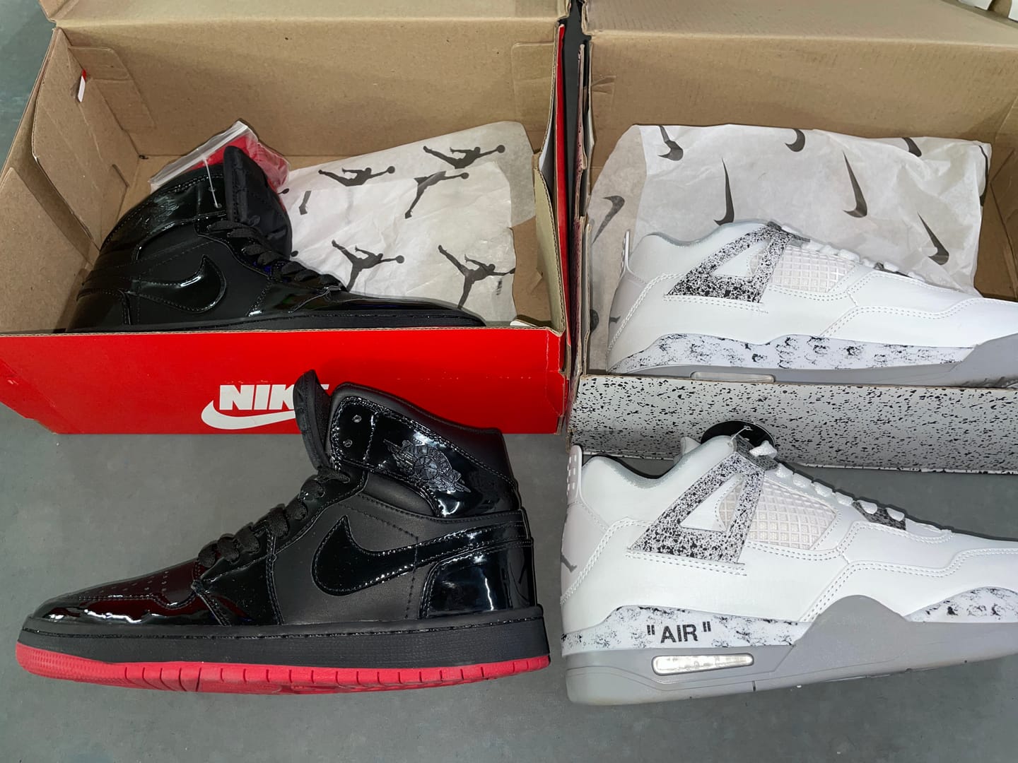 Customer photo review of Tenis Retro 1 Charol Negro Suela Rojo
