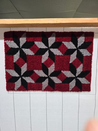 Customer photo review of The Spider — Cut & Loop Pile Tufting Machine + Fabric
