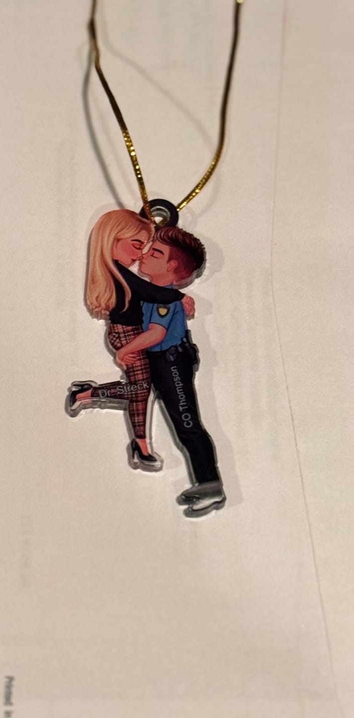 Customer photo review of Personalized Ornament, Couple Portrait, Firefighter, Nurse, Police Officer, Teacher, Gifts by Occupation