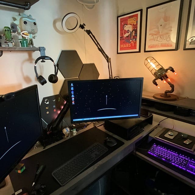 Customer photo review of Steampunk Rocket Lamp