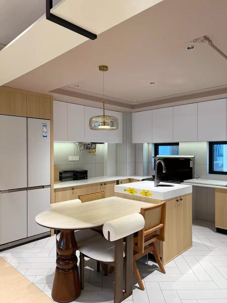 Customer photo review of WOMO Drum Blown Glass Pendant Light-WM2145
