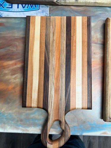 Customer photo review of Router Templates 8 Pack - Handle Shaping Acrylic Templates