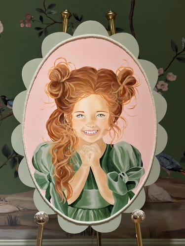 Customer photo review of Unfinished Wood Scalloped Oval Shape - Craft - up to 36" DIY