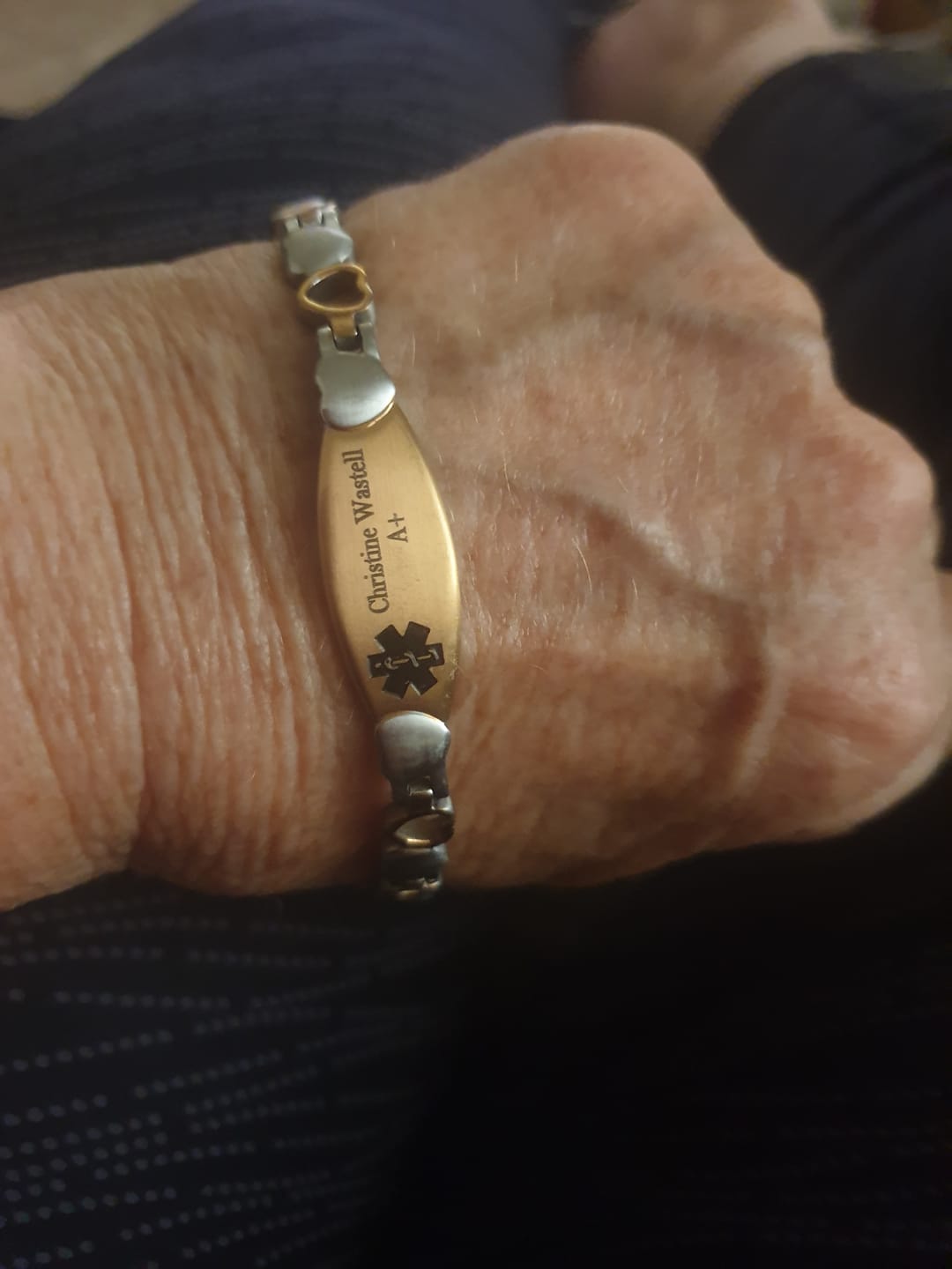 Customer photo review of HeartSafe Luxe Medical ID Bracelet