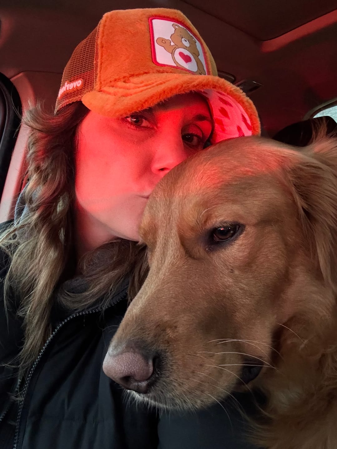 Customer photo review of OVERLORD X Care Bears:  Tender Heart Bear Trucker Cap