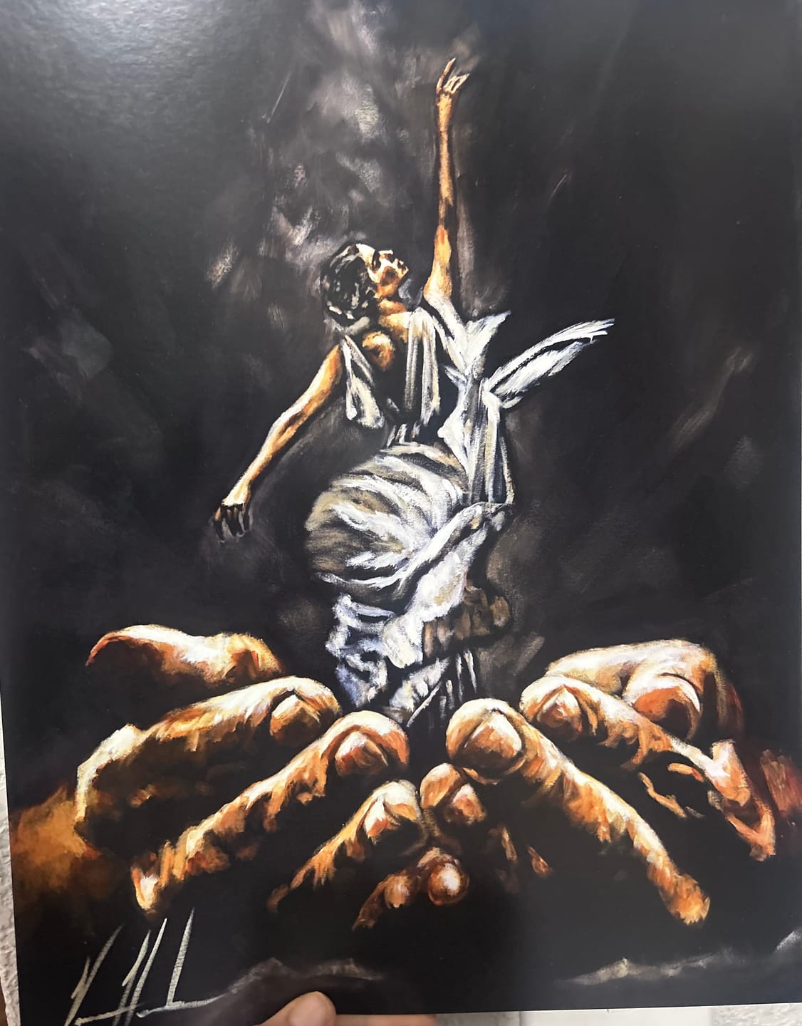 Customer photo review of Endless Dance in the Father’s Hands - Black Background