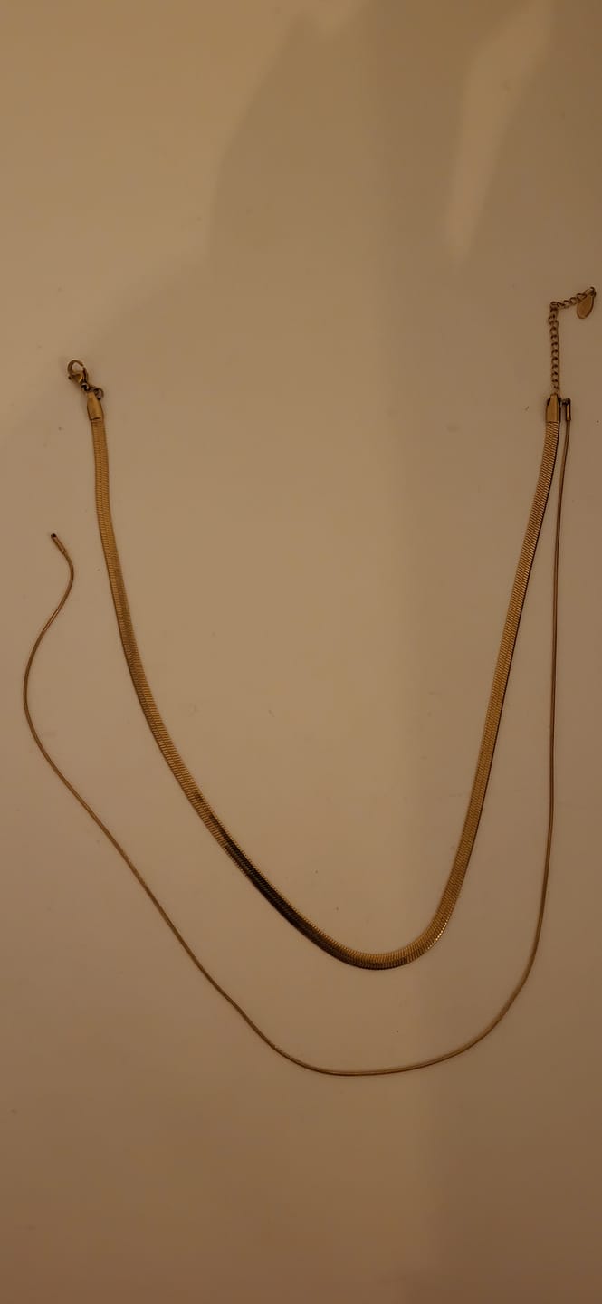 Customer photo review of Ivy - Double Snake Chain Necklace Stainless Steel