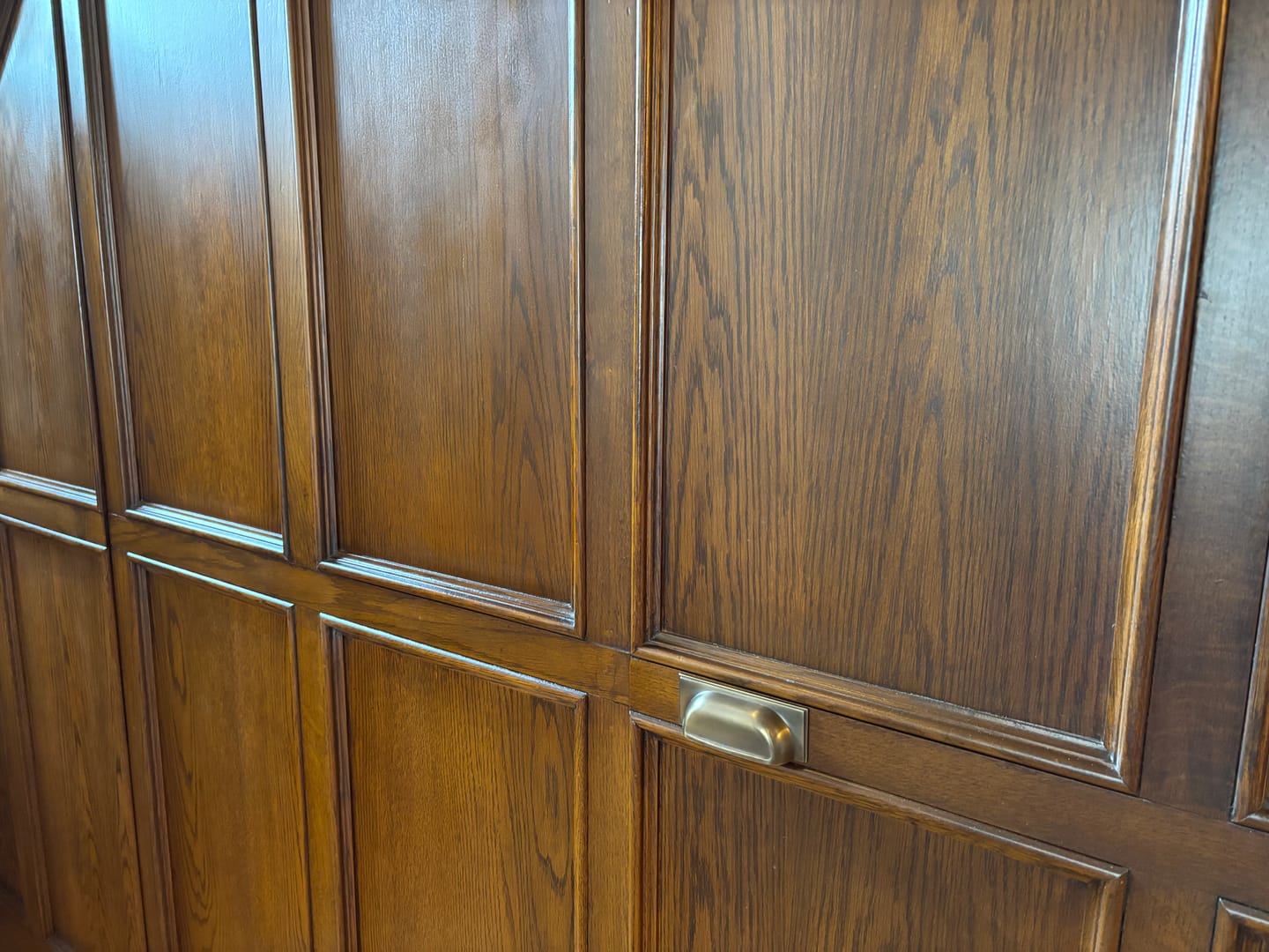 Customer photo review of Shropshire Aged Brass Cupboard Handles