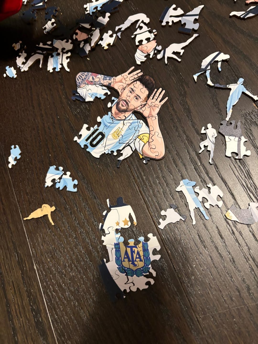 Customer photo review of Lionel Messi - Wooden Puzzle