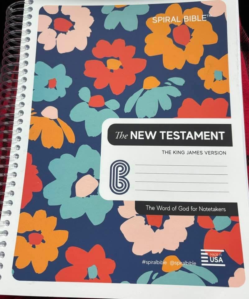 Customer photo review of Spiral Bible™ - KJV - New Testament - Floral