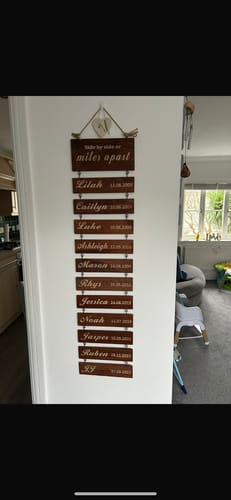 Customer photo review of Personalized Grandkids Hanging Sign (Engraved) Family Keepsake