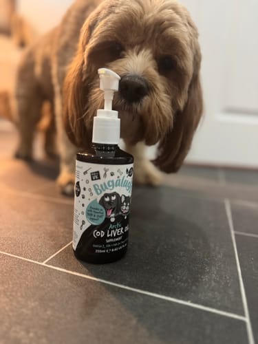 Customer photo review of Arctic Cod Liver Oil for Dogs & Cats (255ml)