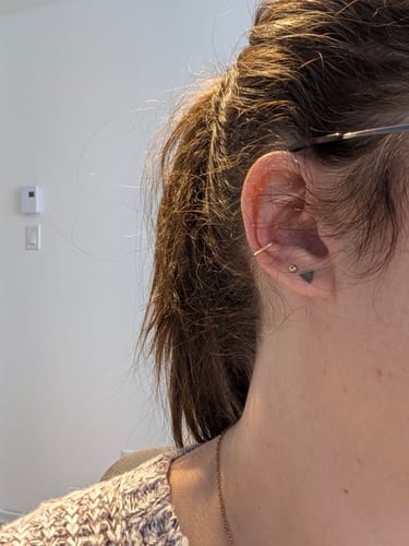 Customer photo review of Basic Ear Cuff - Gold Vermeil