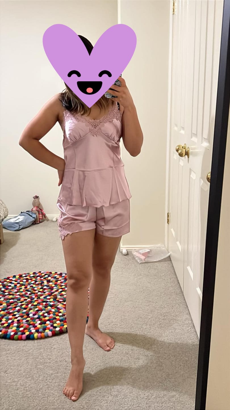 Customer photo review of Satin Sleepwear Pajama Set