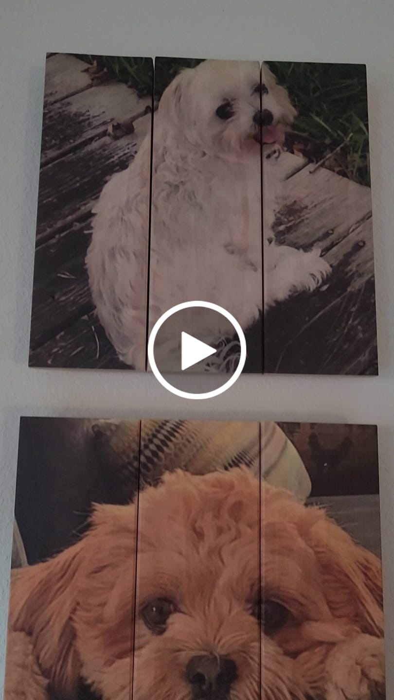 Customer video review of 10.5 x 10.5 Planked Wood Print