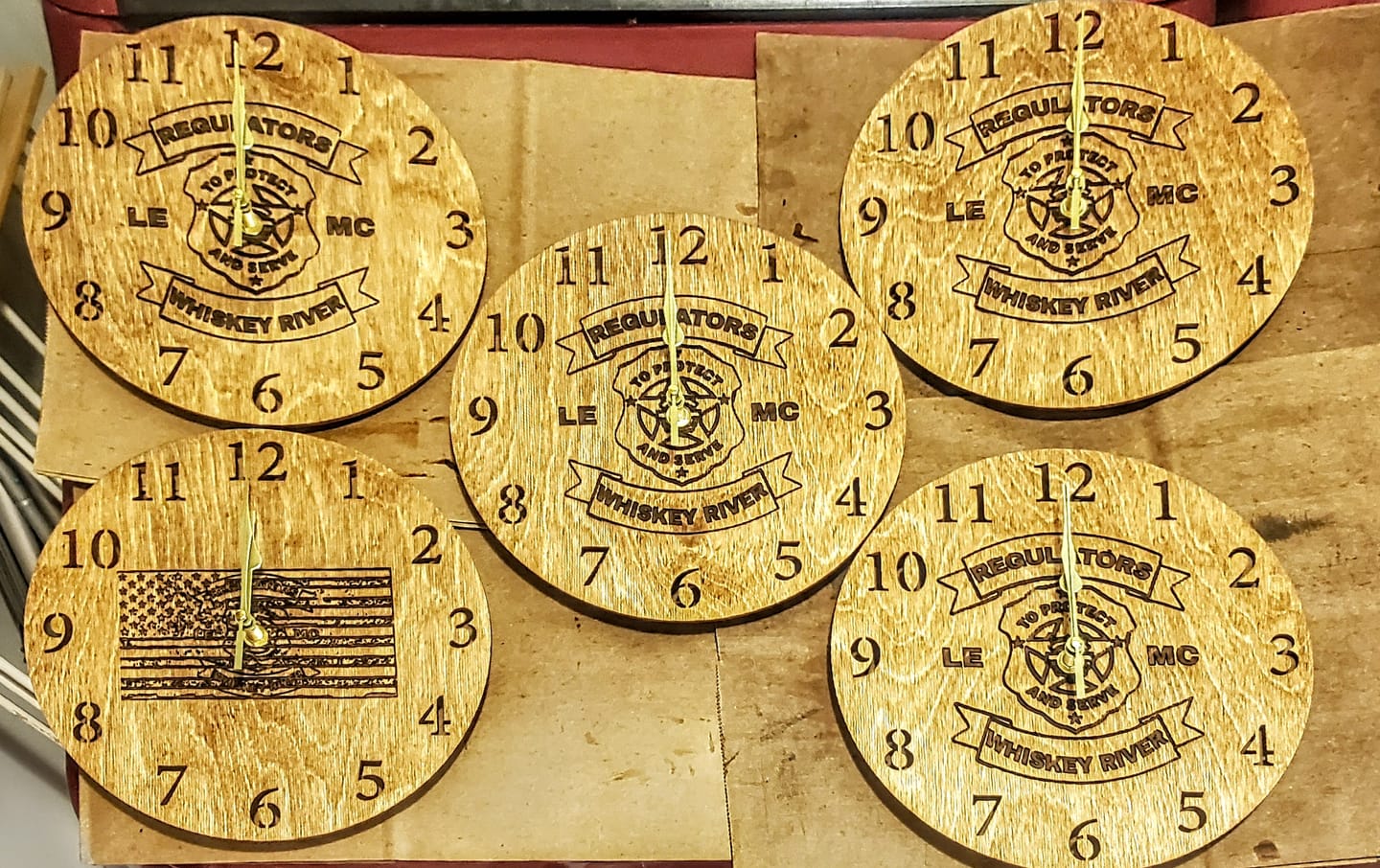 Customer photo review of Unfinished Wood Clock Silhouette - Craft- up to 24" DIY