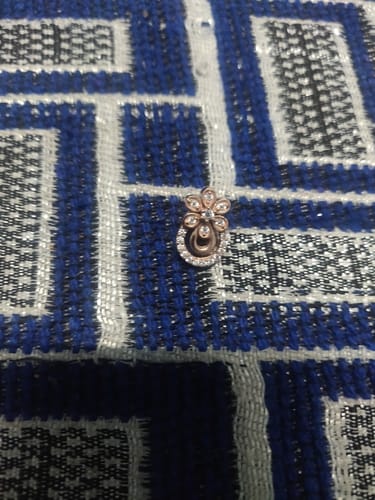 Customer photo review of Rose Gold Floral Arch Earrings