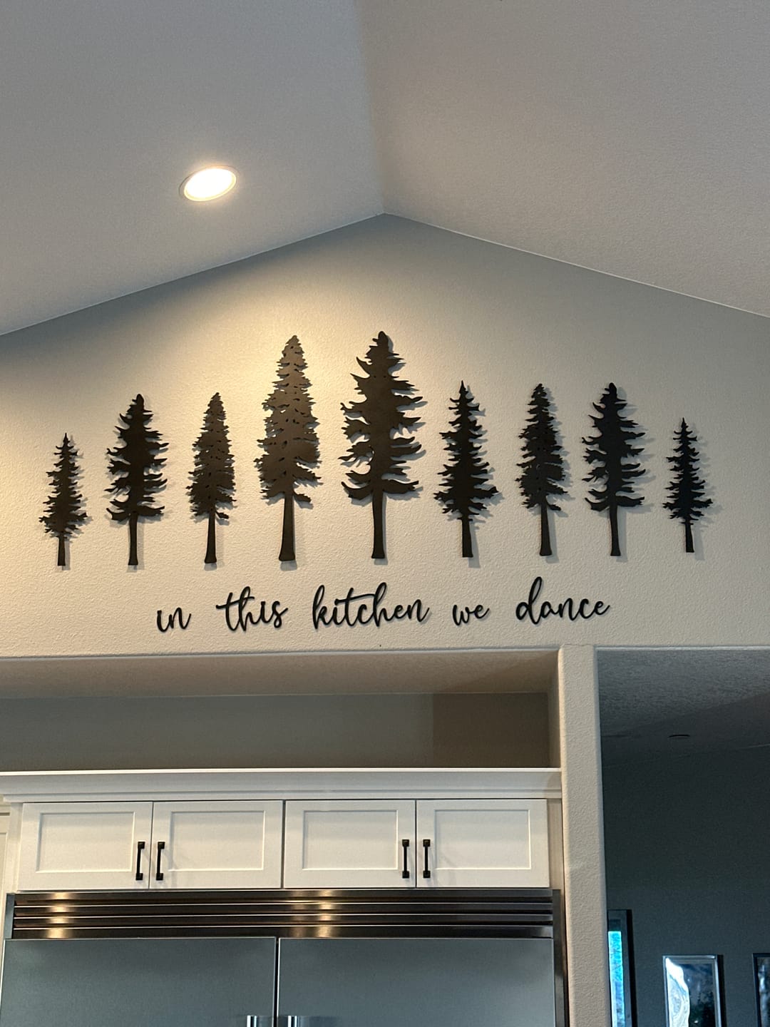 Customer photo review of In This Kitchen We Dance Metal Sign