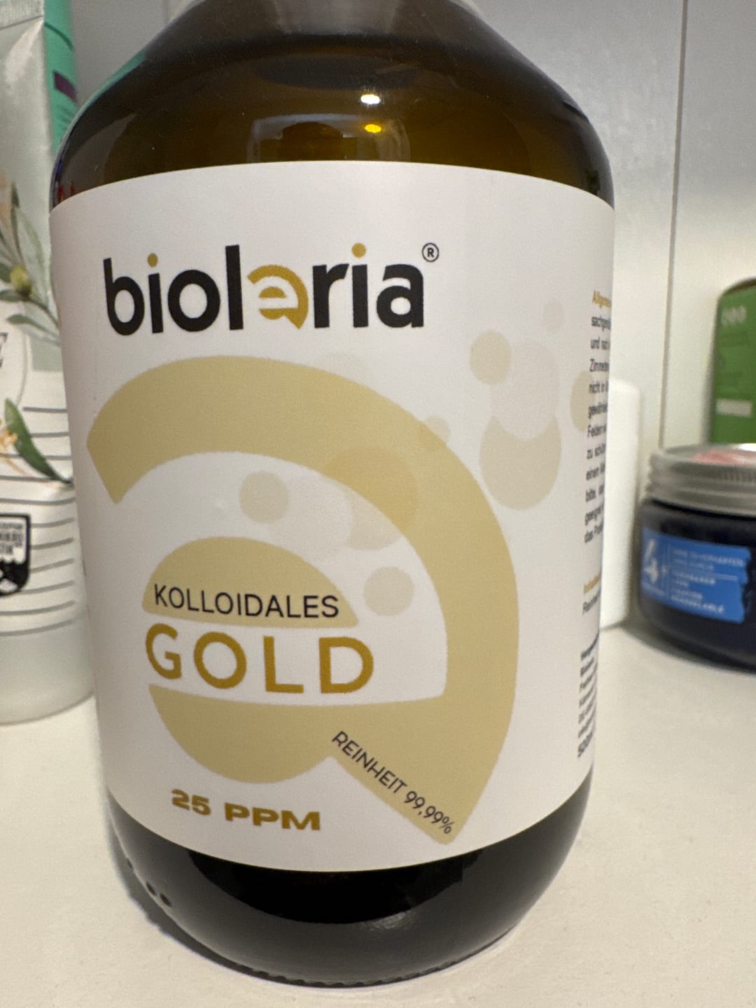 Customer photo review of Bioleria® - Kolloidales Gold 25 PPM - 999,9% Reinheit - 500ml