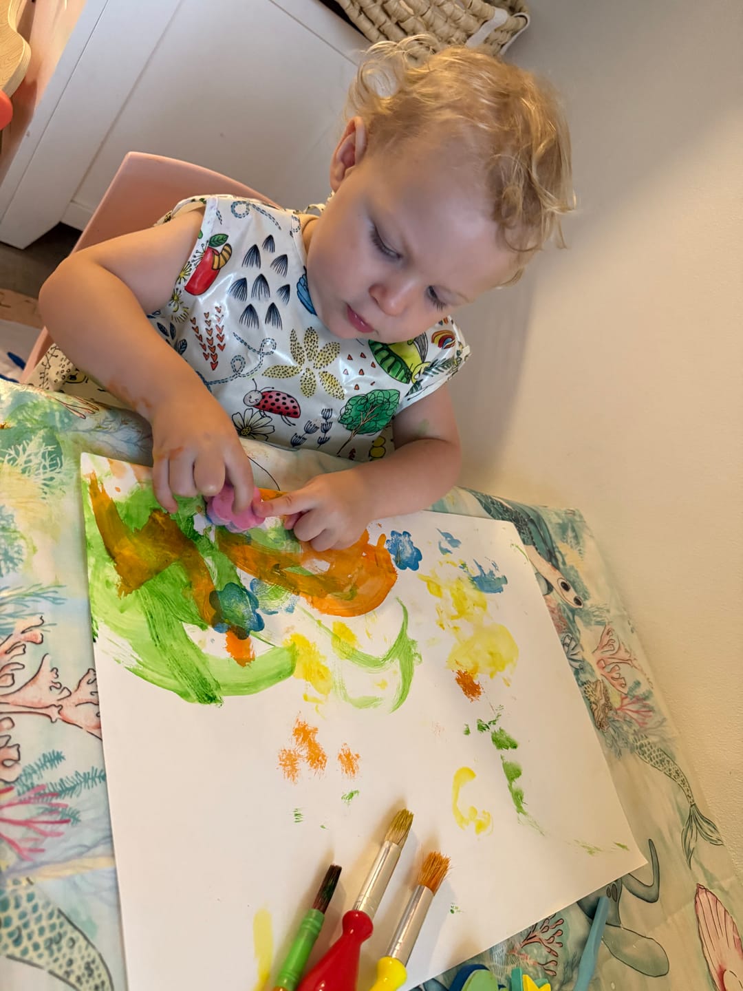 Customer photo review of Little Creatures Sleeveless Smock
