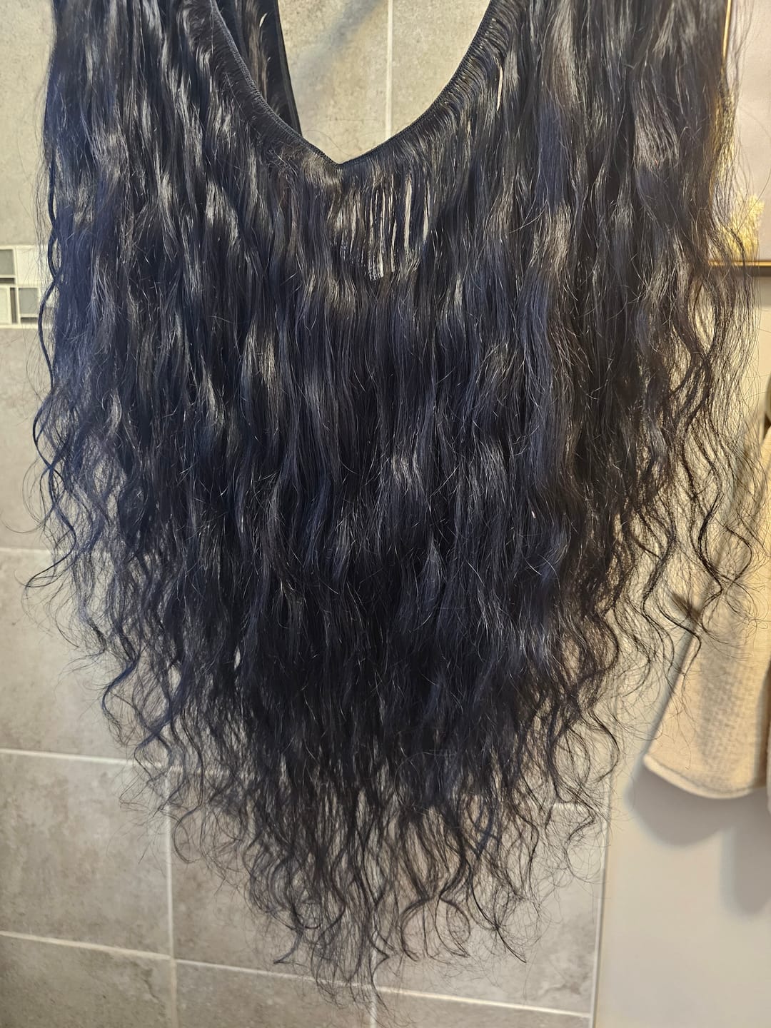 Customer photo review of Body Wave Human Hair Bundles Natural Color