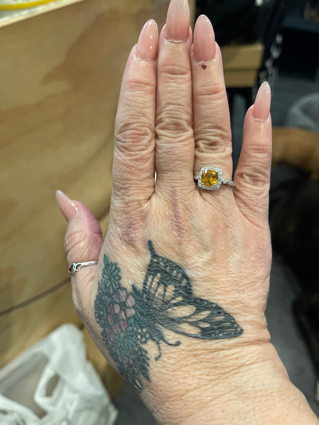 Customer photo review of Fashionable Birthstone Sterling Silver Ring