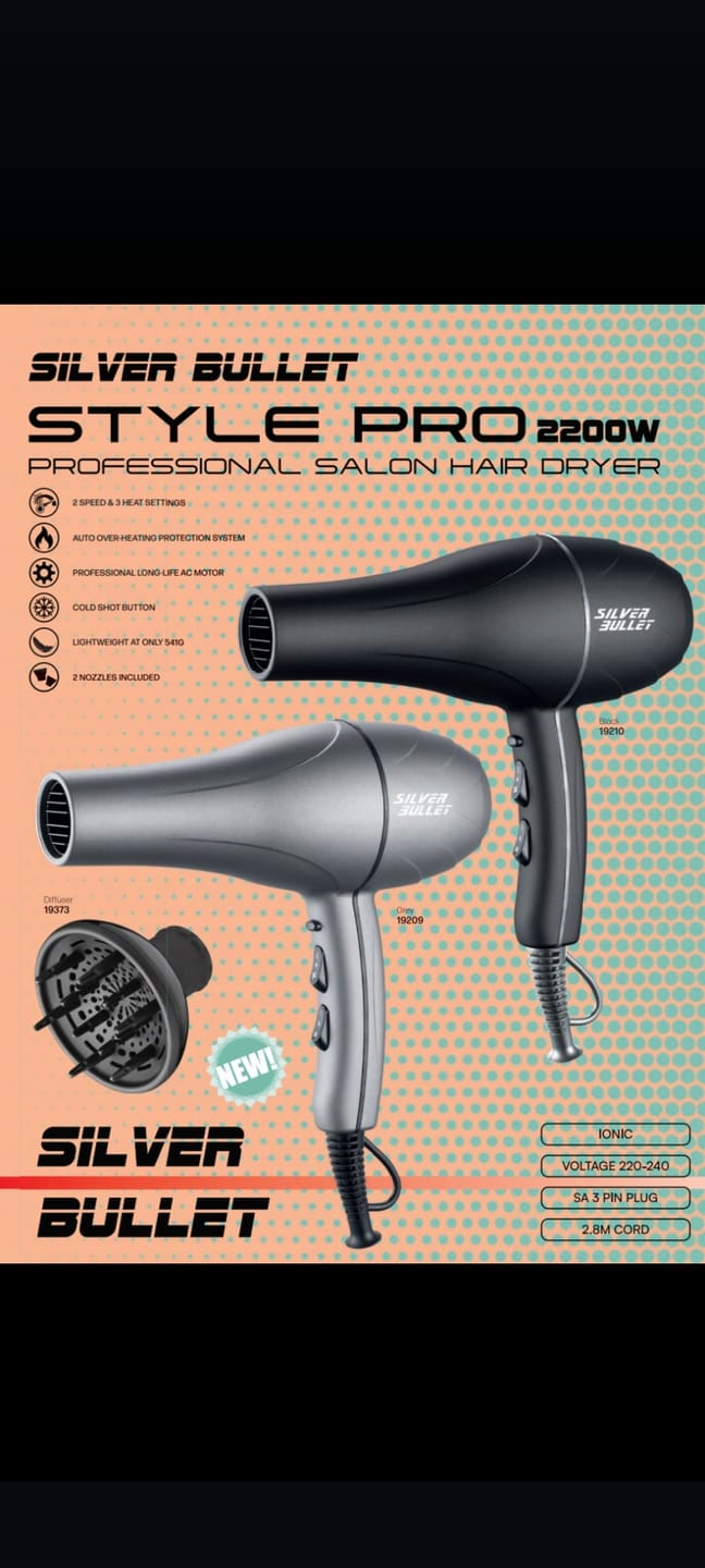 Customer photo review of Silver Bullet Hair Dryer Style Pro 2200W Black