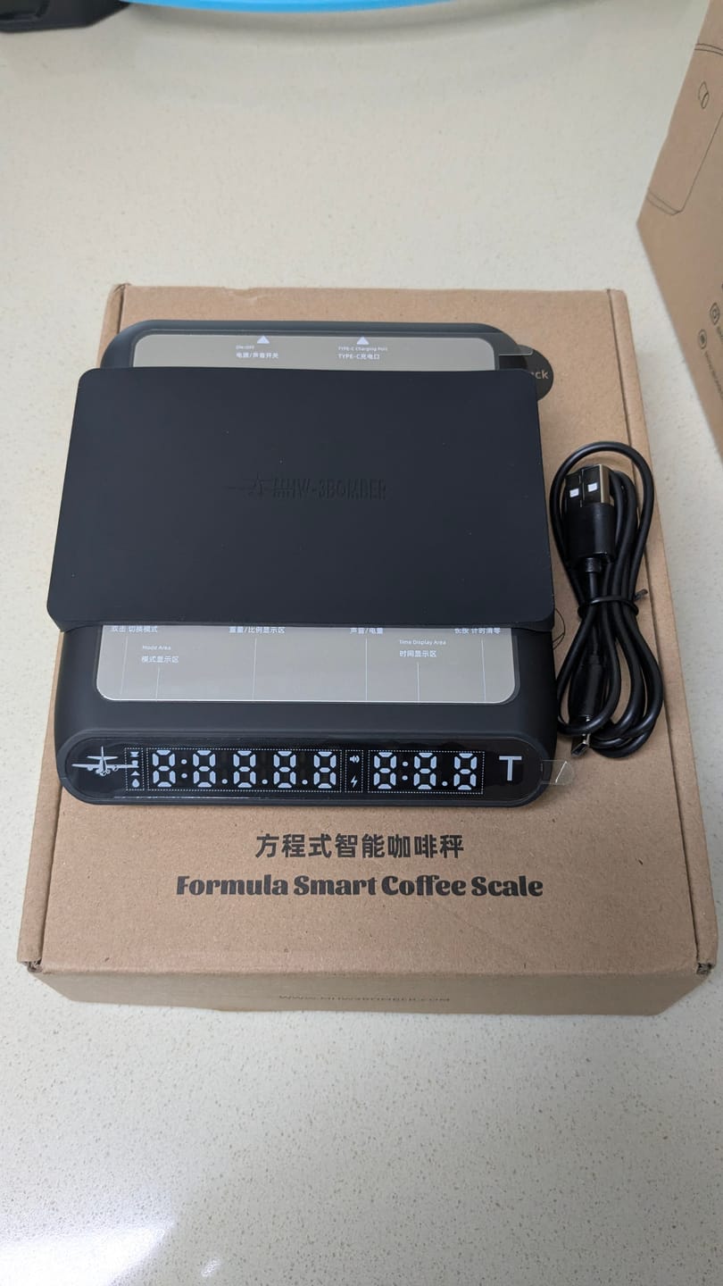 Customer photo review of MHW-3BOMBER Formula Smart Espresso Coffee Scale