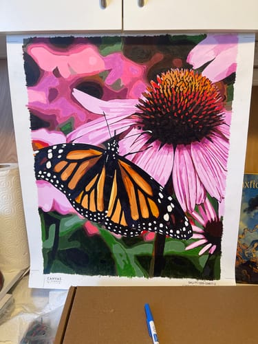 Customer photo review of Custom Paint by Numbers Kit for Personalized Artwork