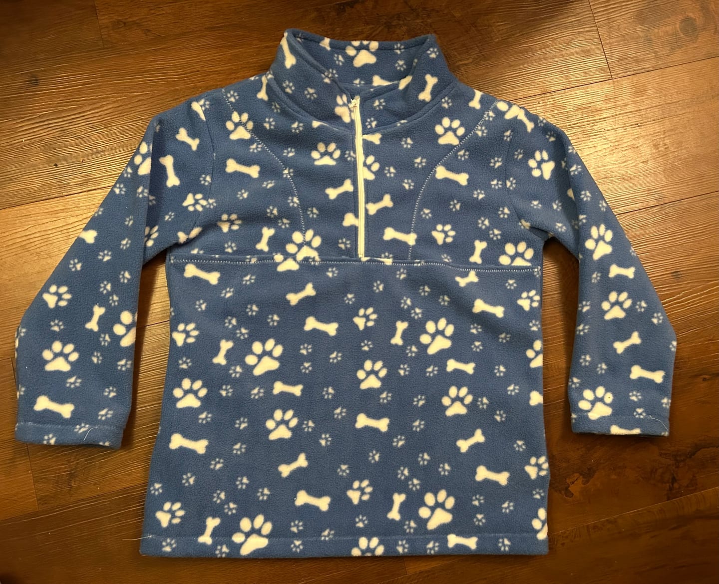 Customer photo review of Paw Print & Bones Anti Pill Polar Fleece Fabric