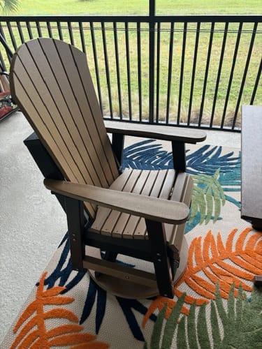 Customer photo review of DURAWEATHER POLY® Swivel Rocking Porch Glider Chair