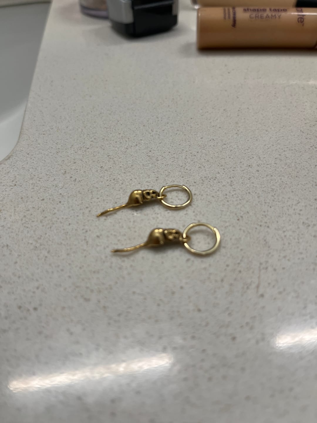 Customer photo review of Rat Hoop Earrings