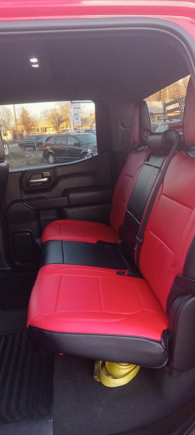 Customer photo review of 2019+ Chevrolet Silverado Premium Custom Leather Seat Covers