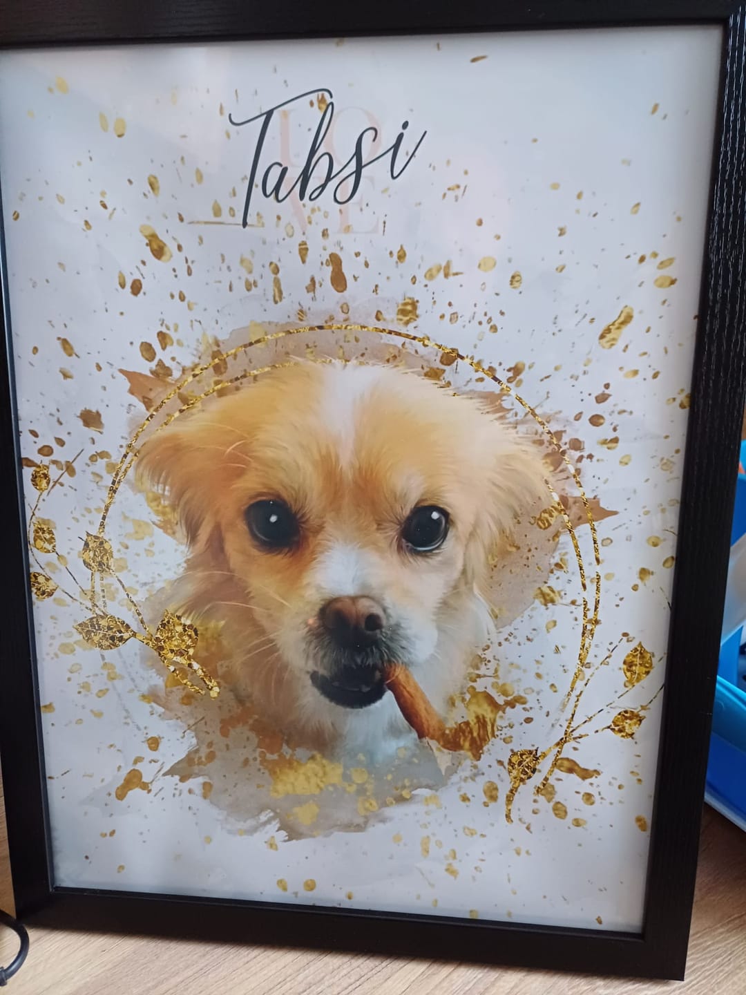 Customer photo review of Personalisiertes Portrait - Gold Aquarell Stil