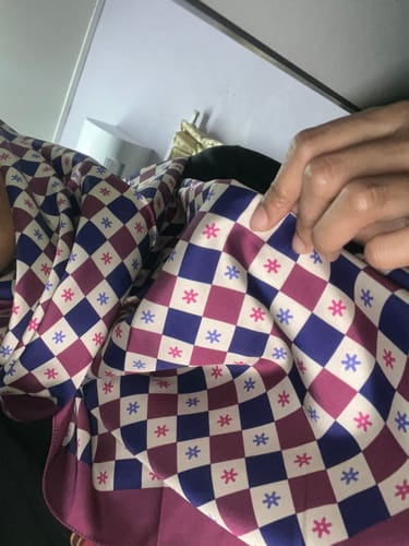 Customer photo review of Monogram Square (Berry)