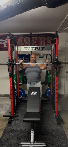 Customer photo review of RitFit M1 2.0 Smith Machine Home Gym Package Comprehensive All-In-One Workout System