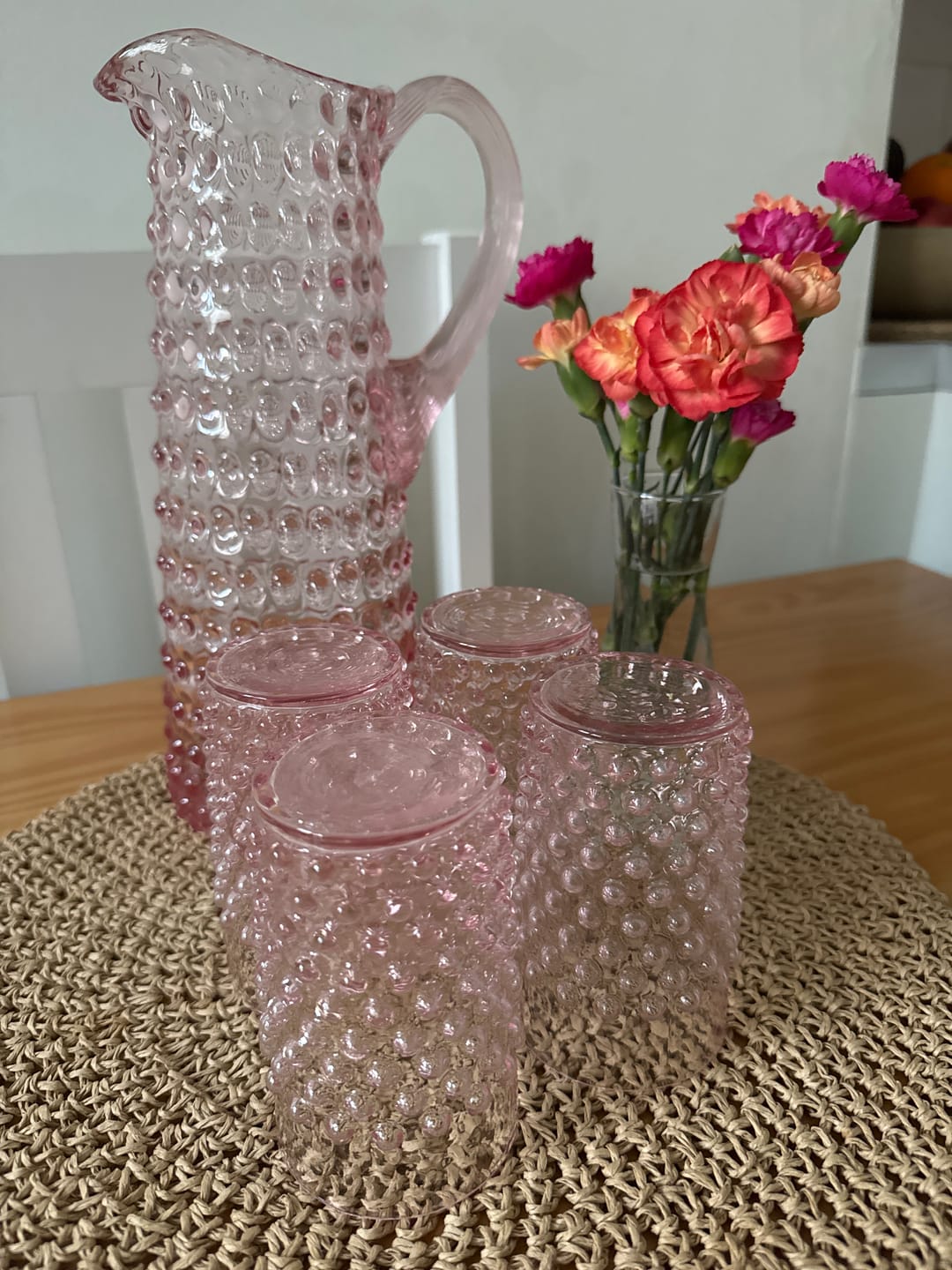 Customer photo review of Rosaline Hobnail Tumblers