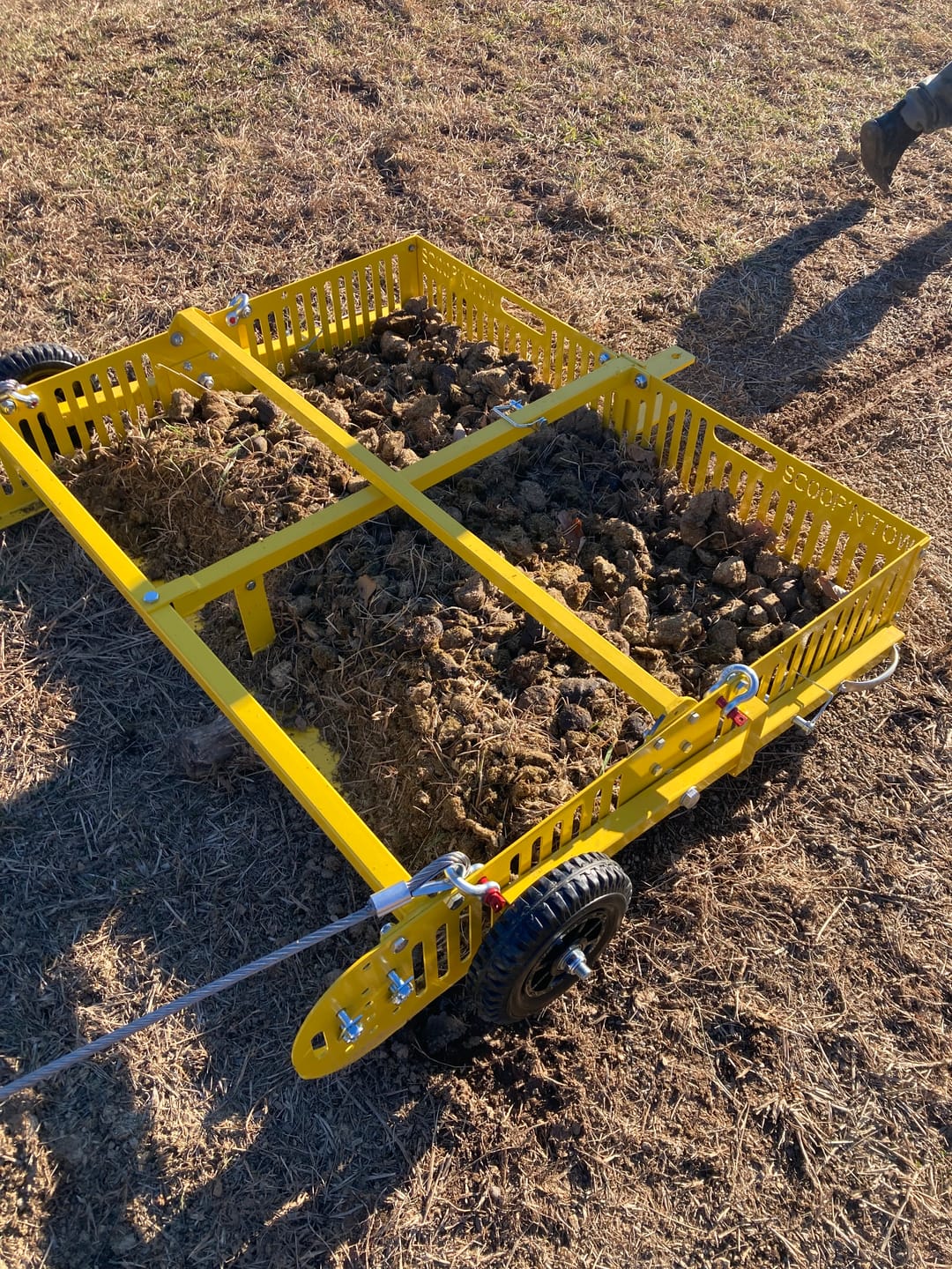 Customer photo review of Scoop'N'Tow Manure Scooper / Paddock Field Cleaner + Trailer