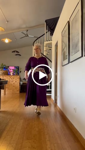Customer video review of La combi India manches 3/4 en viscose lilas