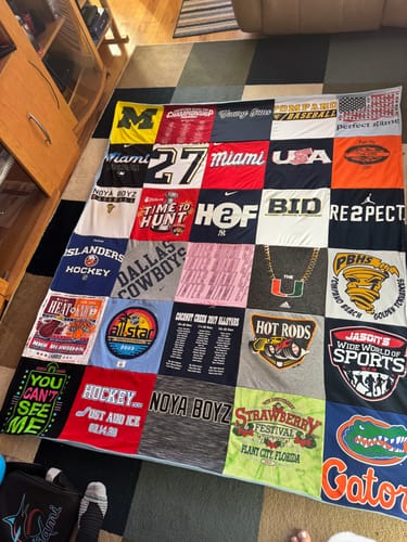 Customer photo review of Classic T-Shirt Blanket