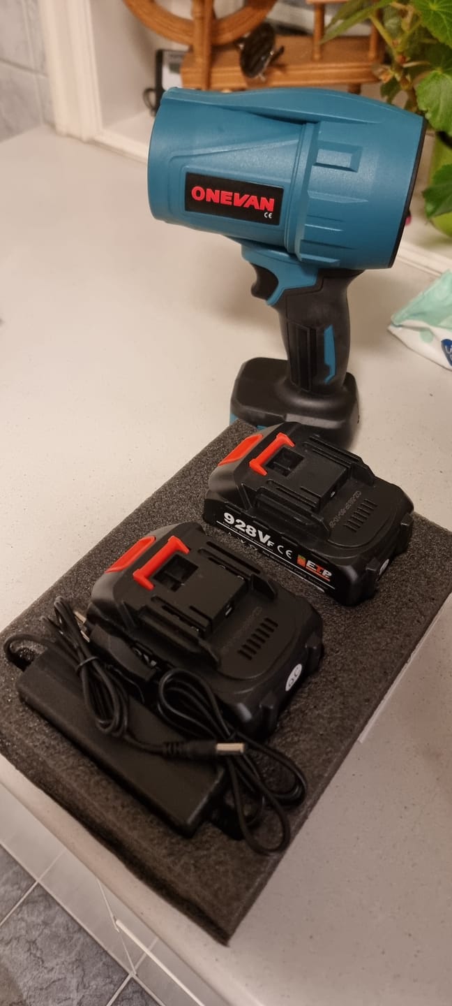 Customer photo review of ONEVAN 18V-21V Rechargeable Lithium-Ion Battery 22900mAh/29900mAh