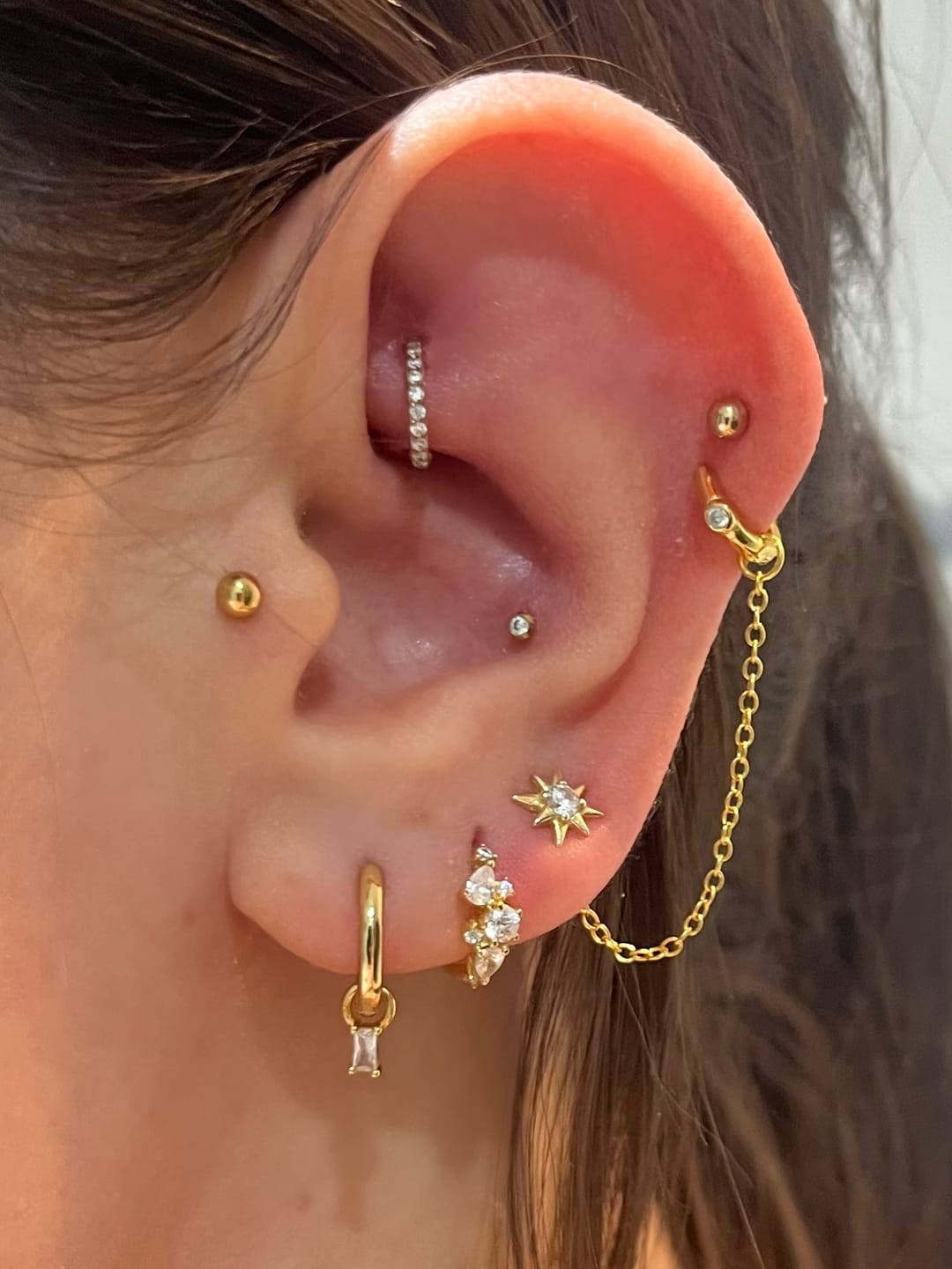 Customer photo review of ANGEL Eternity Cartilage Hoop (16g)