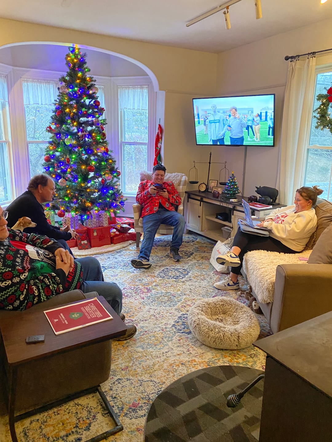 Customer photo review of Office Christmas Sweater Party Murder Mystery Game Kit