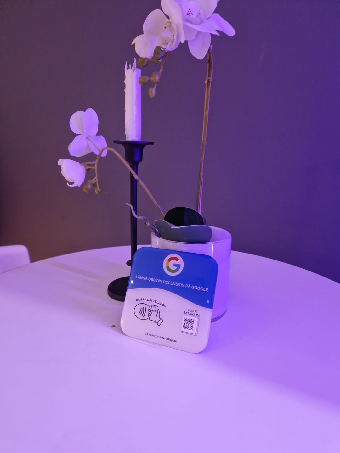 Customer photo review of Google Recensionsplatta med NFC & QR-kod.