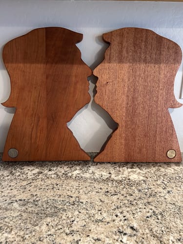 Customer photo review of 15.75x11.2" Donald Trump Trumpcuterie Board Acrylic Router Template