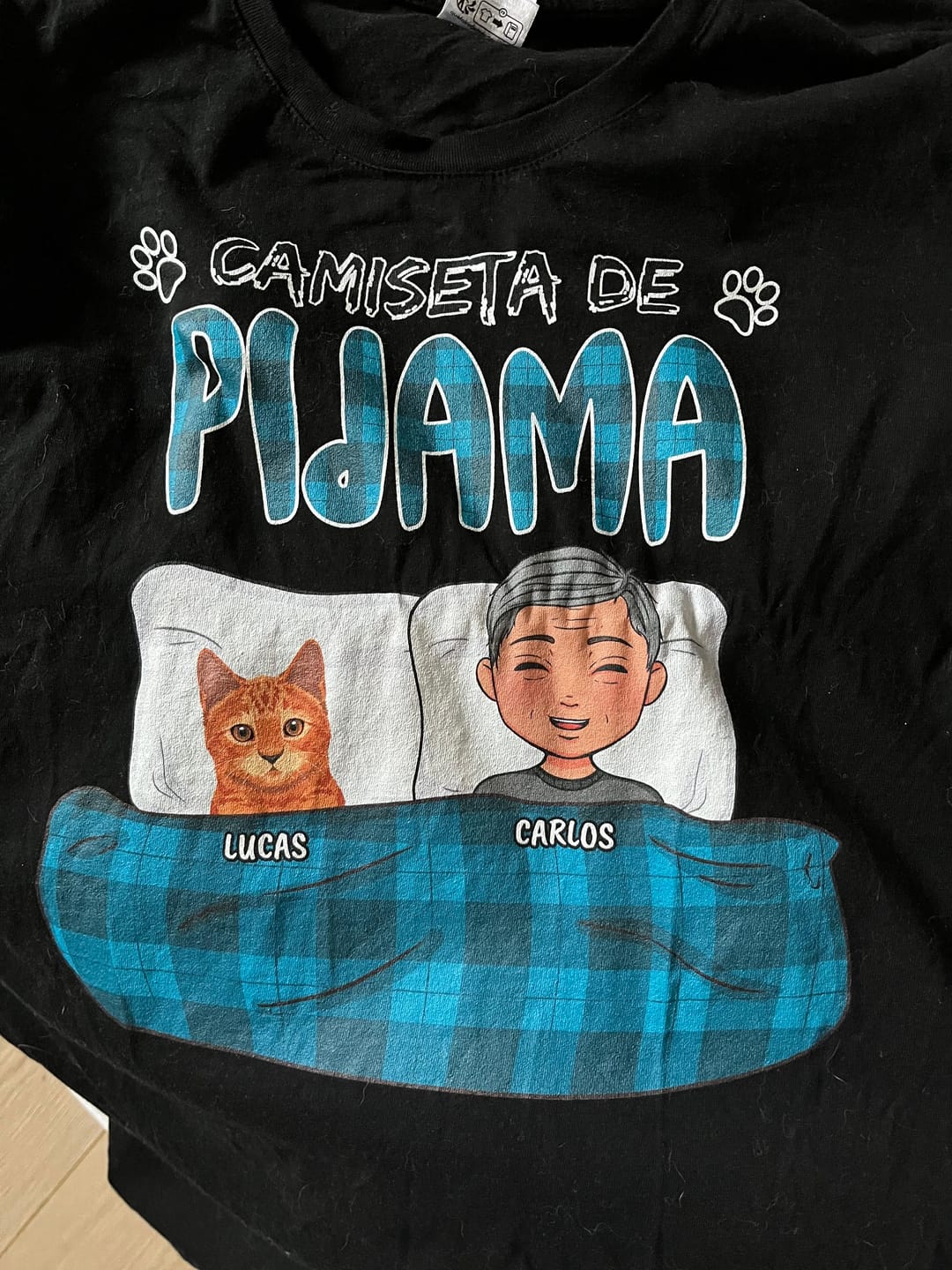 Customer photo review of Mi camiseta de pijama - Camiseta personalizada