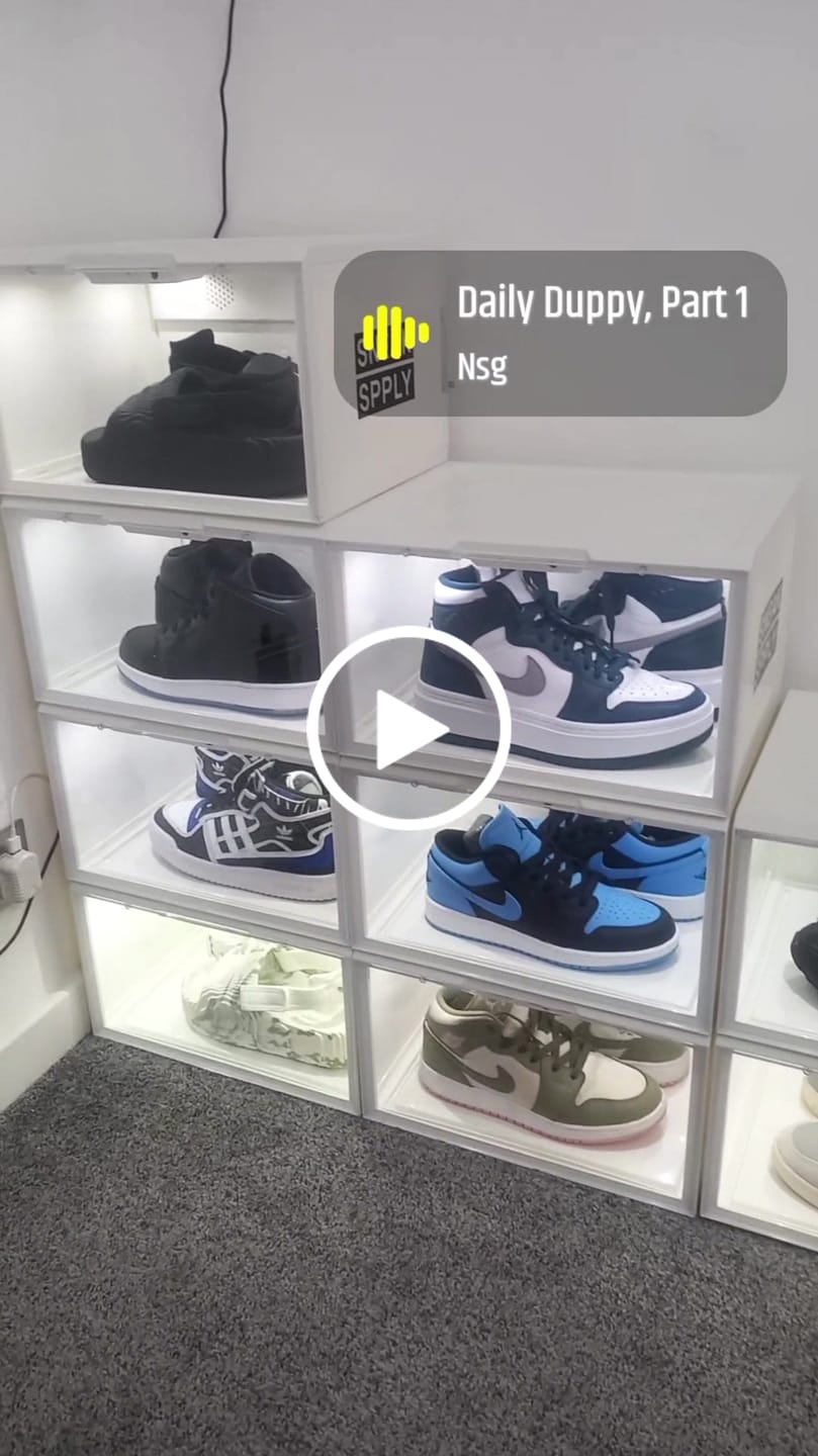 Customer video review of STACK V2 LED Sneaker Display Crate - White