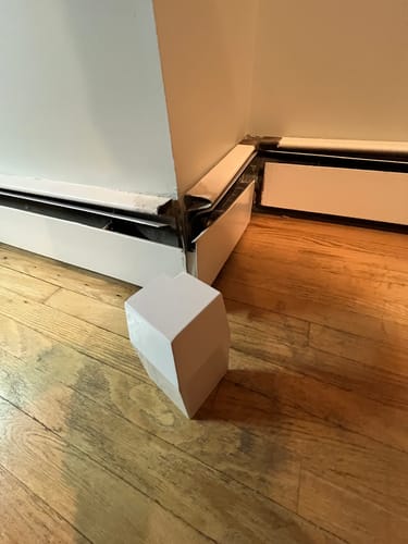 Customer photo review of Standard White 90 Degree Inside Corner