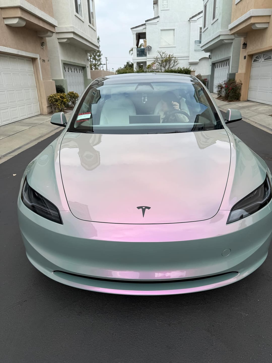 Customer photo review of Candy Metallic Gray Pink Vinyl Wrap